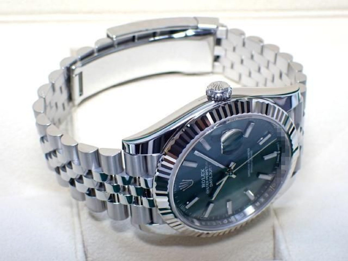 ROLEX Datejust 41 mit mintgrünen Jubilee-Armband 126334 Herren 191773907 hannari-shop