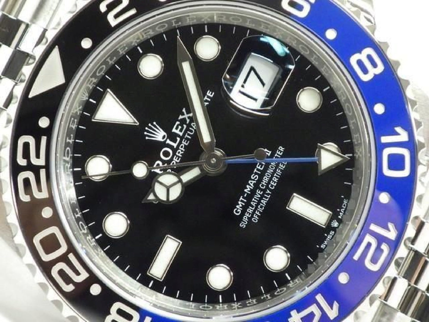 ROLEX GMT MasterII blaue schwarze Lünette Ref.126710BLNR Jubilee Armband Herren 191797715 hannari-shop