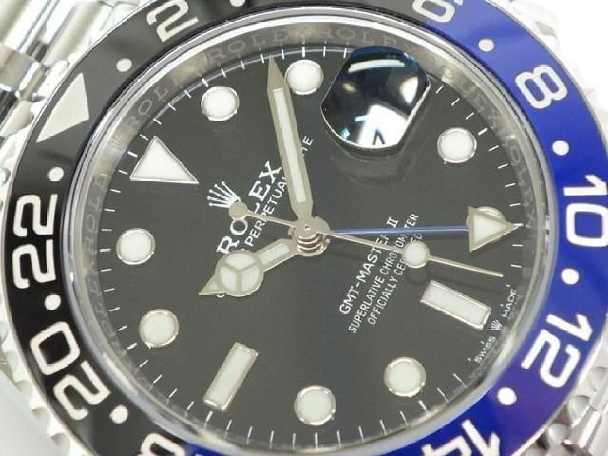 ROLEX GMT MasterII blaue schwarze Lünette Ref.126710BLNR Jubilee Armband Herren 191797715 hannari-shop