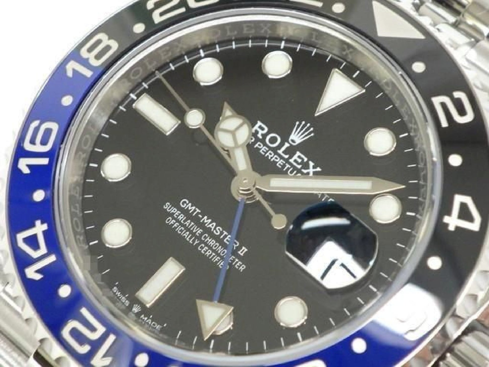 ROLEX GMT MasterII blaue schwarze Lünette Ref.126710BLNR Jubilee Armband Herren 191797715 hannari-shop