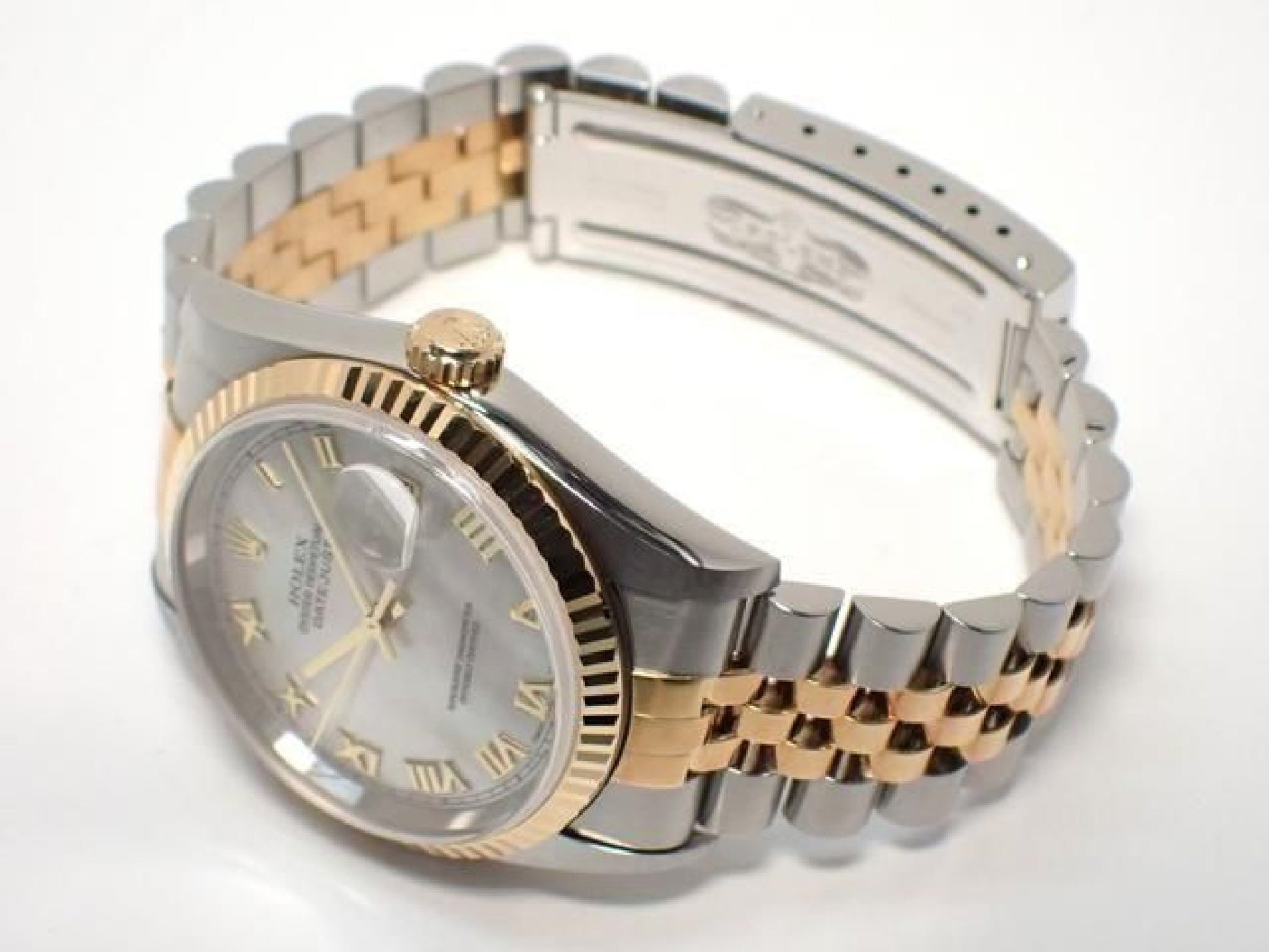 ROLEX Datejust Kombination 16233NR weiße Perlmutt-Römisch Herren 191837489 hannari-shop