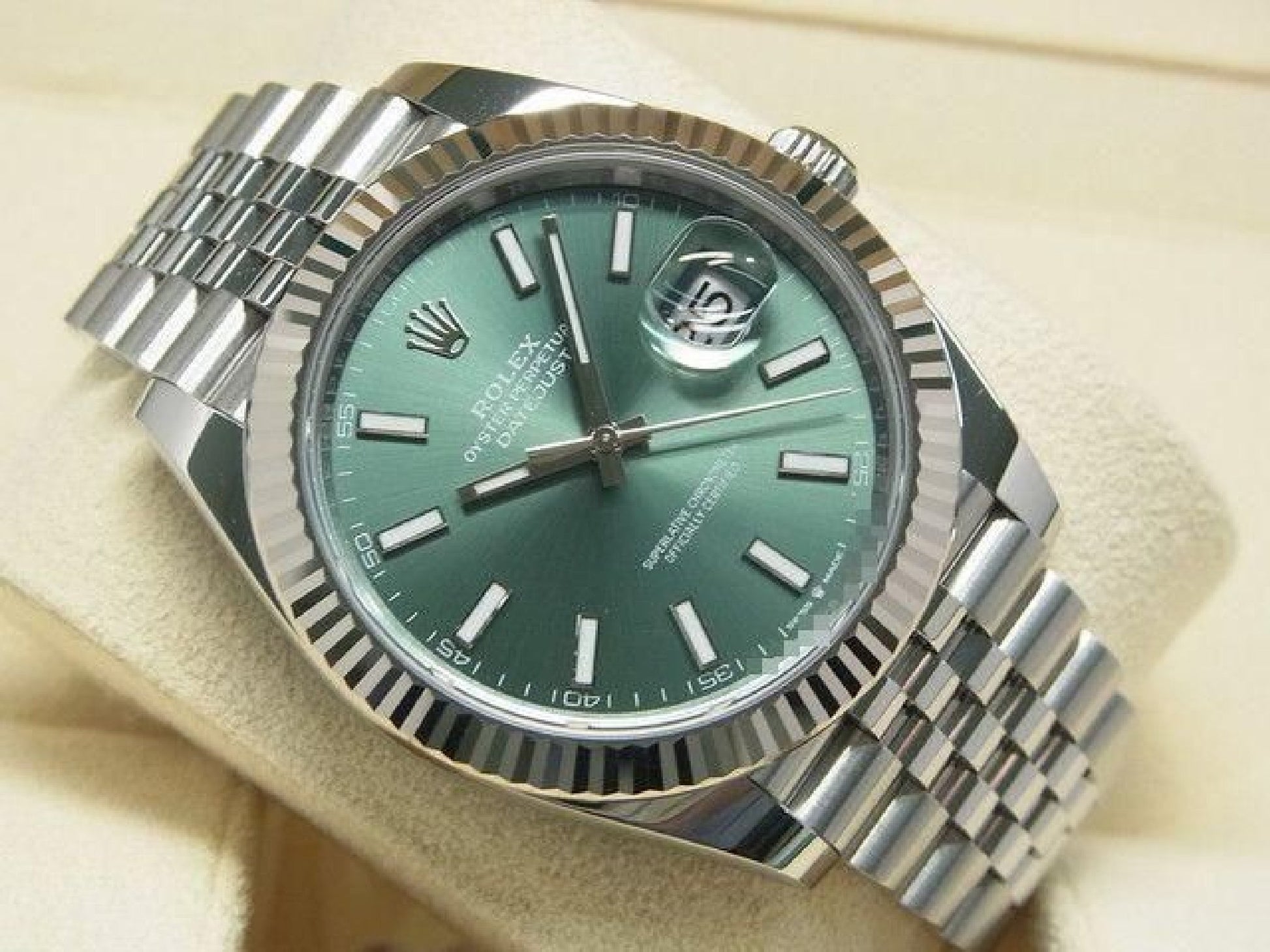 ROLEX Datejust 41 Zifferblatt in Minzgrün 126334 Jubilee-Armband Herren 191858255 hannari-shop
