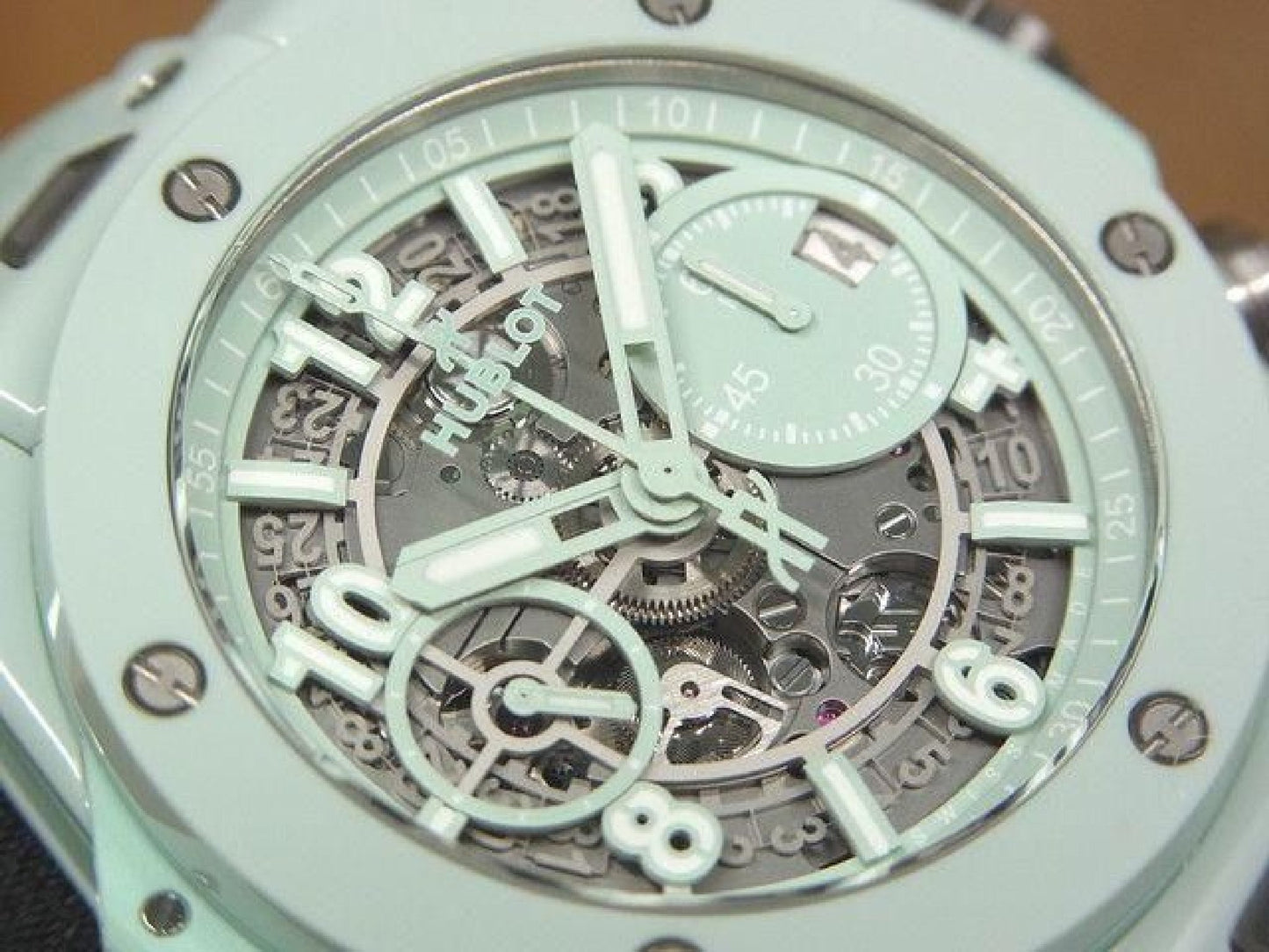 HUBLOT Big Bang Unico mintgrüne Keramik 42 MM 441.GS.5221.RX Herren 191858546 hannari-shop