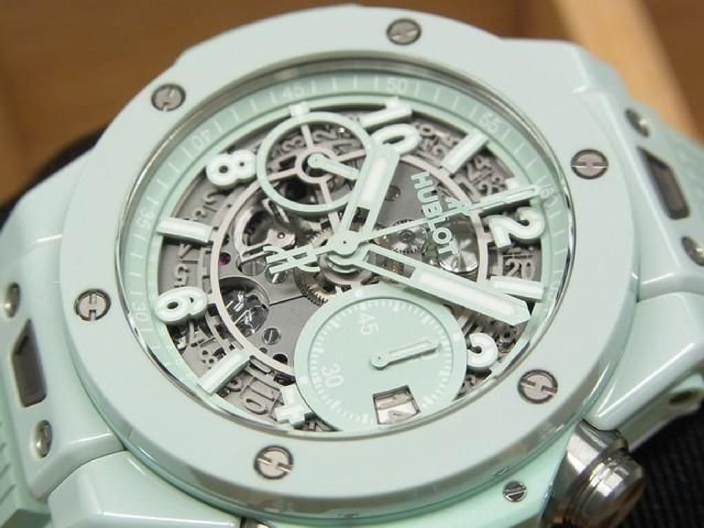 HUBLOT Big Bang Unico mintgrüne Keramik 42 MM 441.GS.5221.RX Herren 191858546 hannari-shop