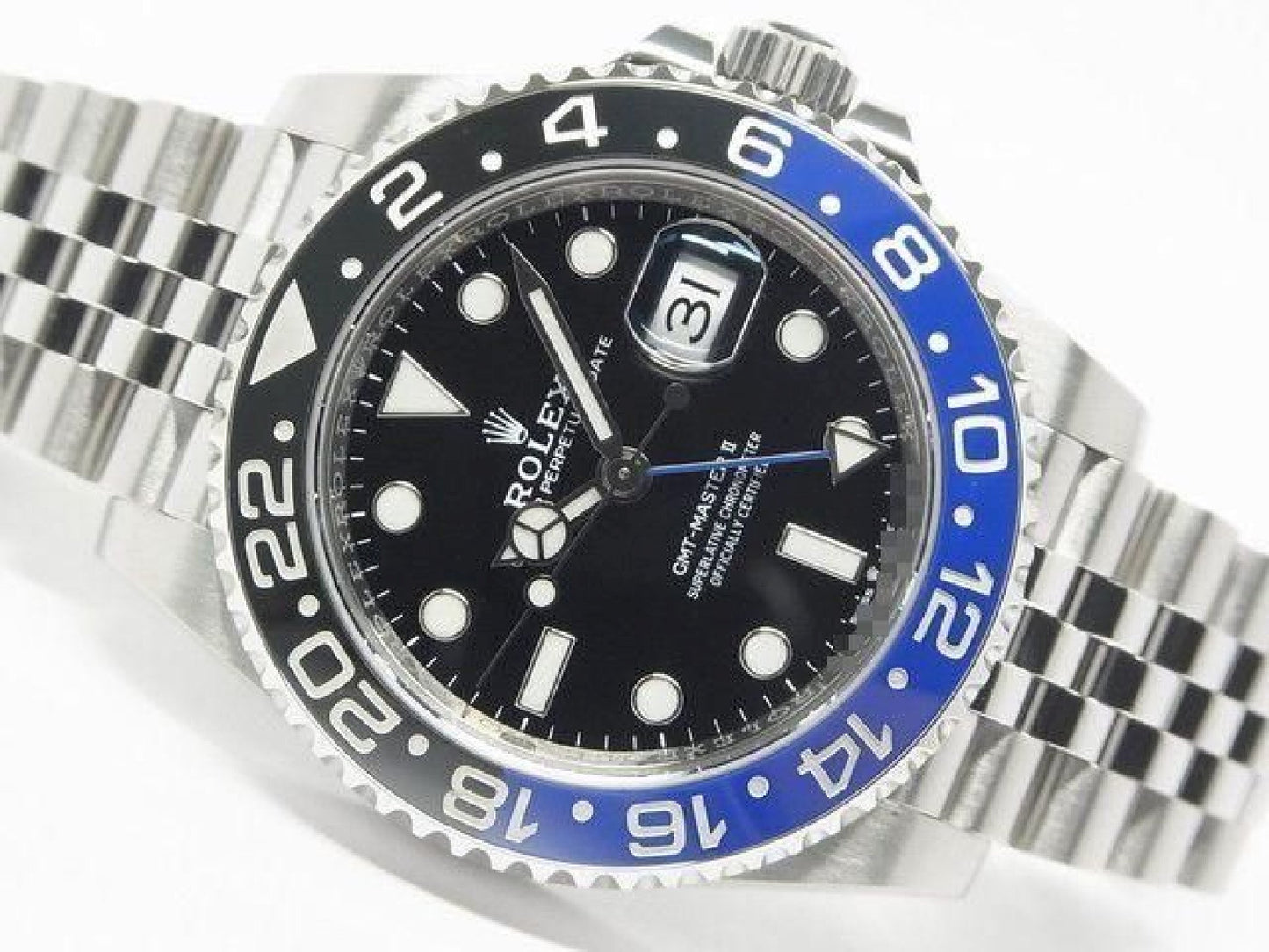 ROLEX GMT MasterII mit blau-schwarzer Lünette 126710BLNR Jubilee-Armband '21 gekauft Herren 191886398 hannari-shop
