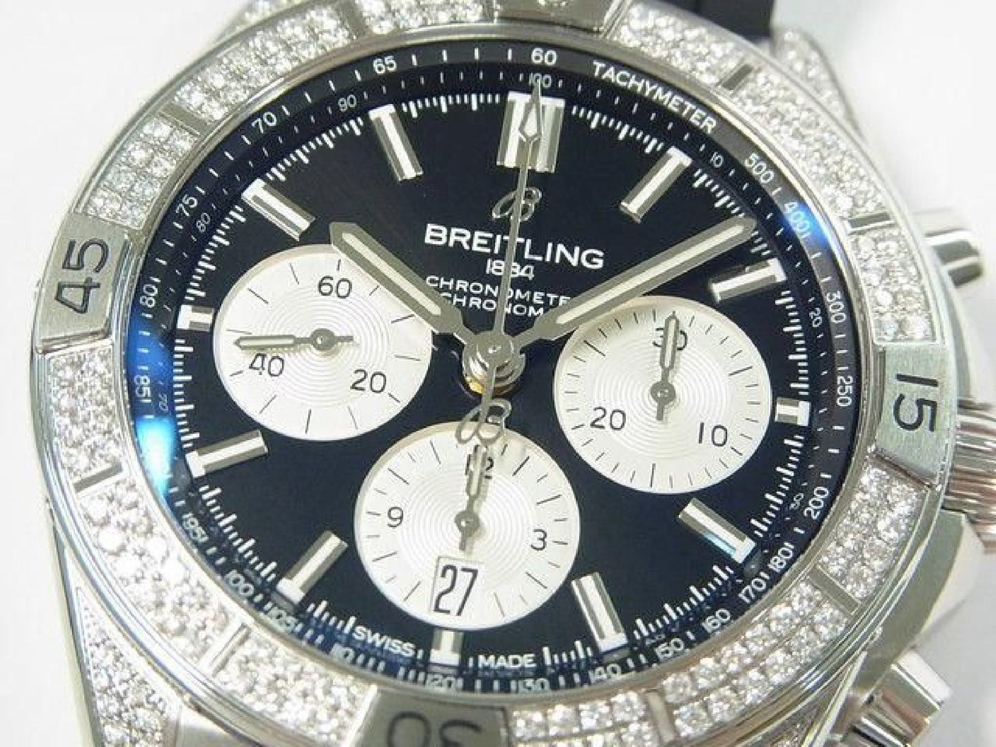 BREITLING Chrono Mat B01 44 black bezel lag diamond Boutique Limited Mens 192291512 hannari-shop