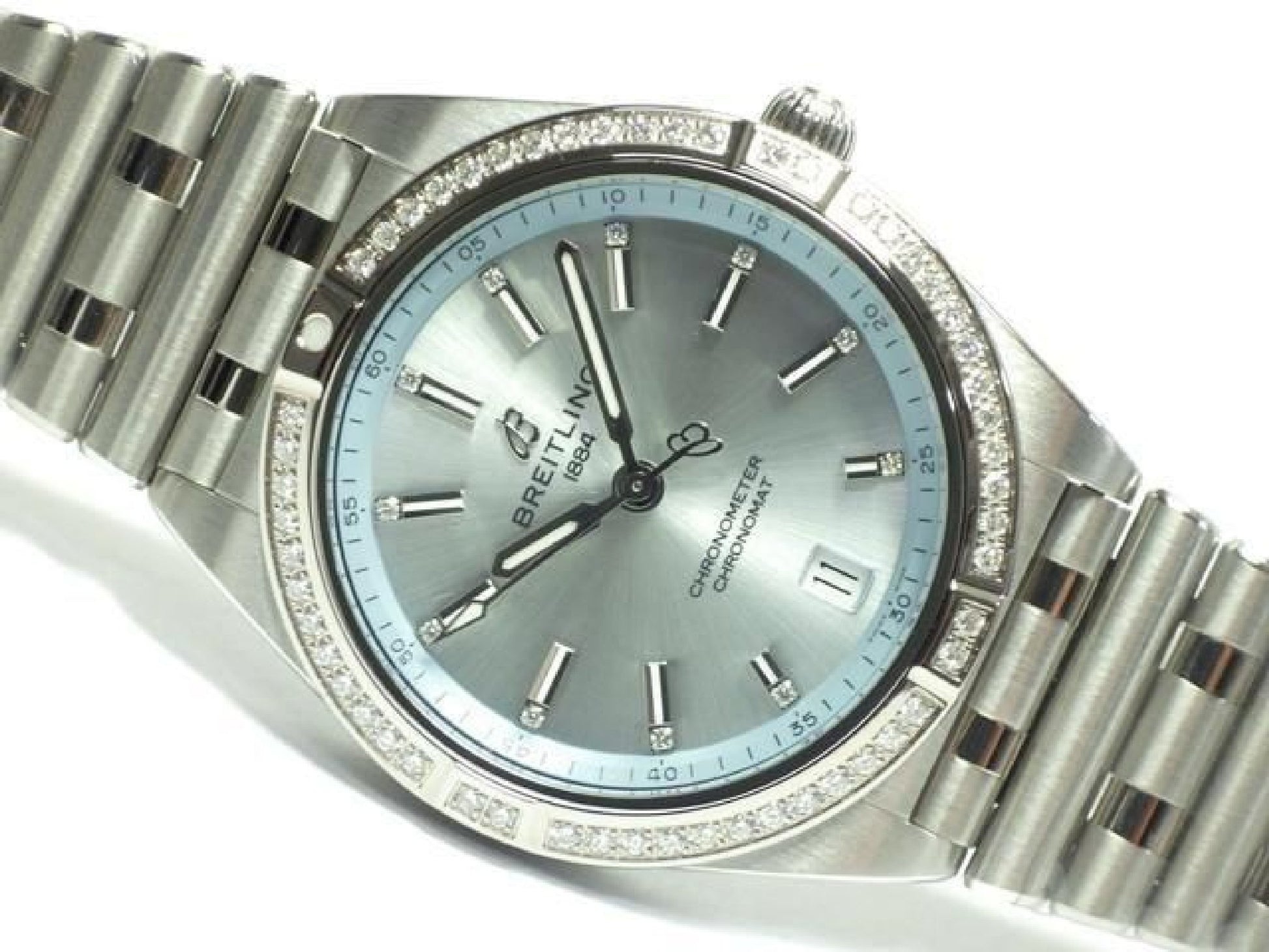 BREITLING Chrono Mat Automatic 36 Zifferblatt in Eisblau G10380591C1G1 Herren 192398303 hannari-shop