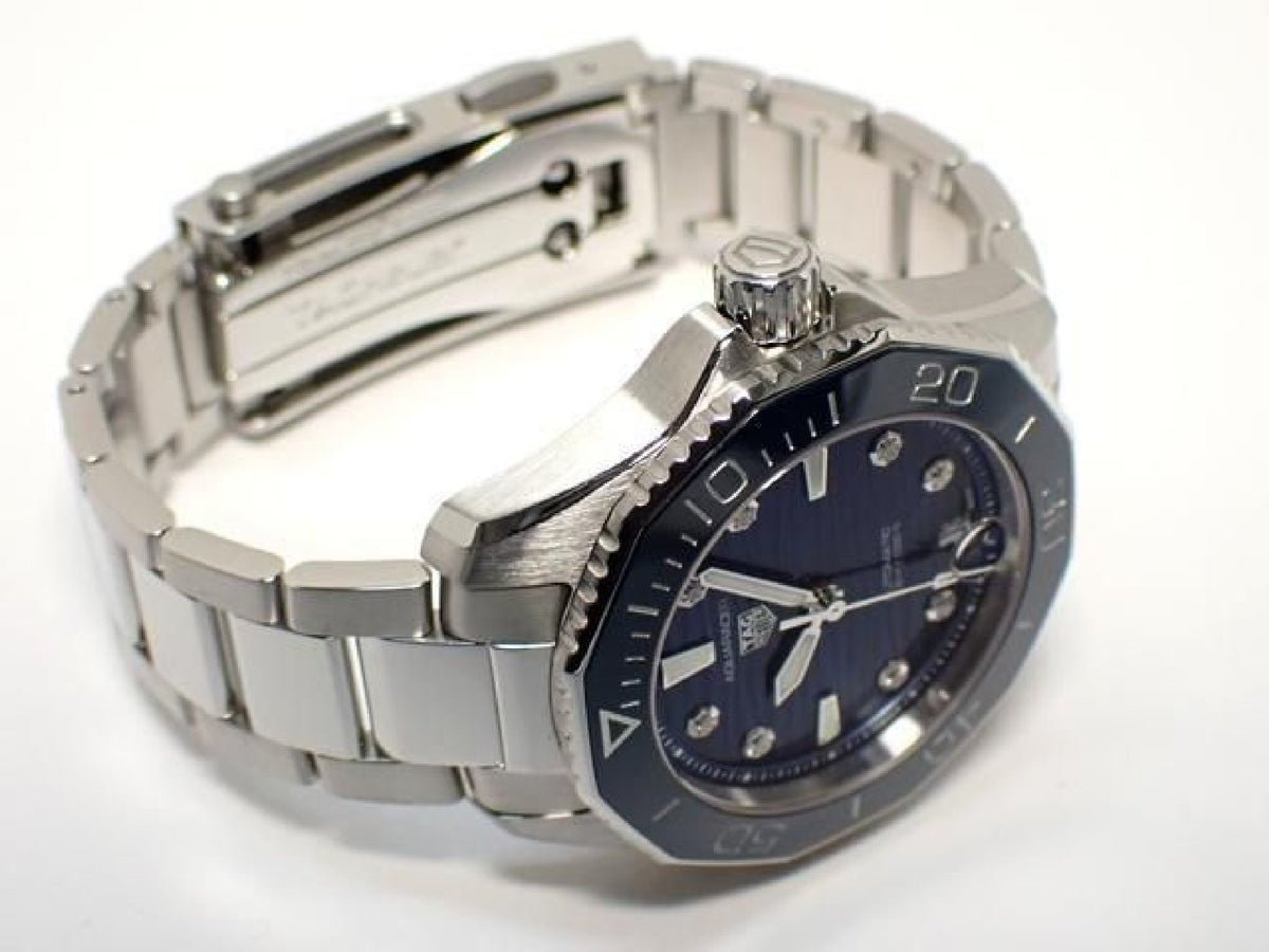 TAG HEUER Aquaracer Professional300 blue 8P diamond Genuine goods Mens 192443505 hannari-shop