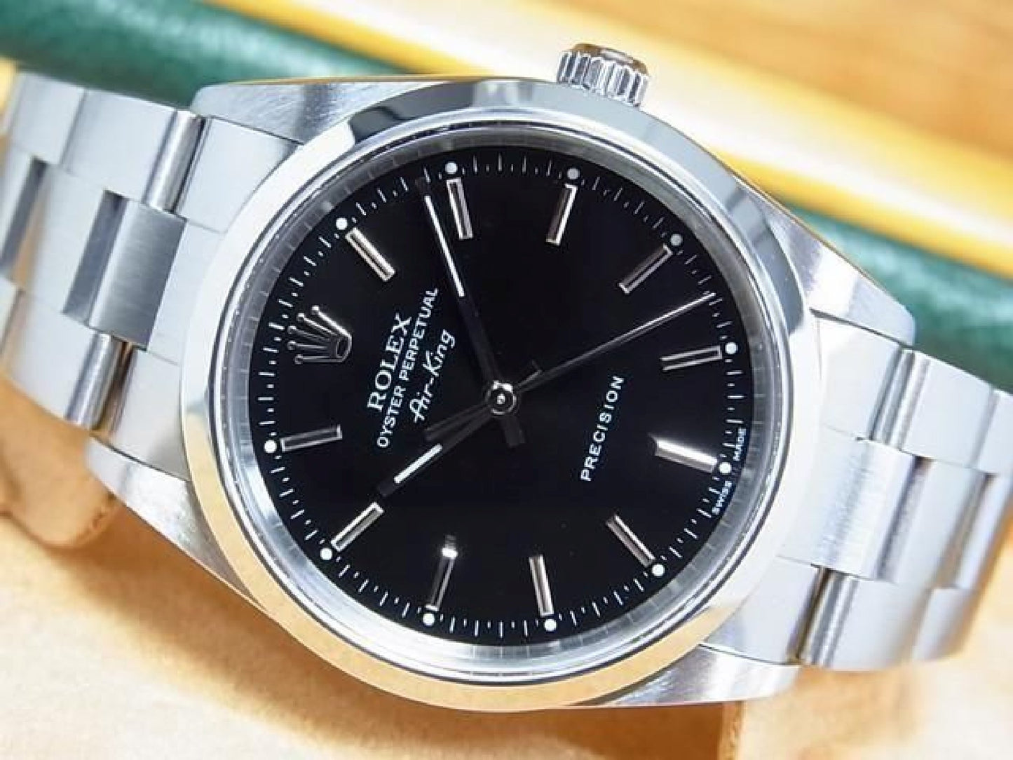 ROLEX Air-King 34 MM schwarz Ref.14000M P-Serie Herren 192495791 hannari-shop