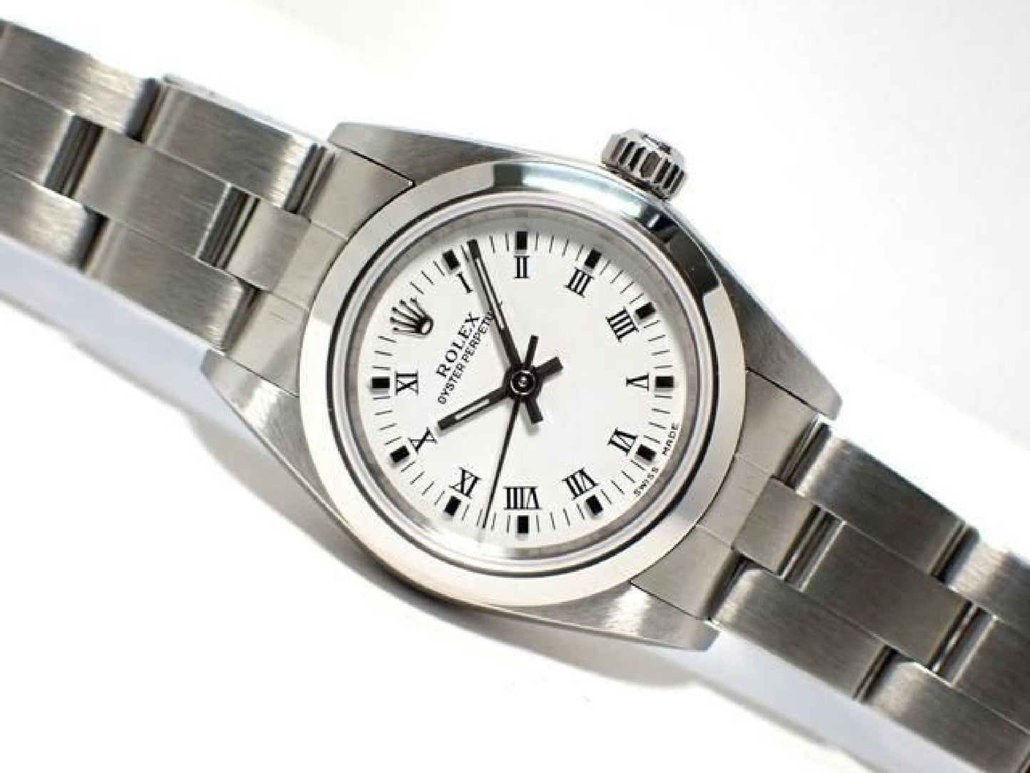 ROLEX Oyster PERPETUAL white Print Roman 76080 K series '02 Mens 192786827 hannari-shop