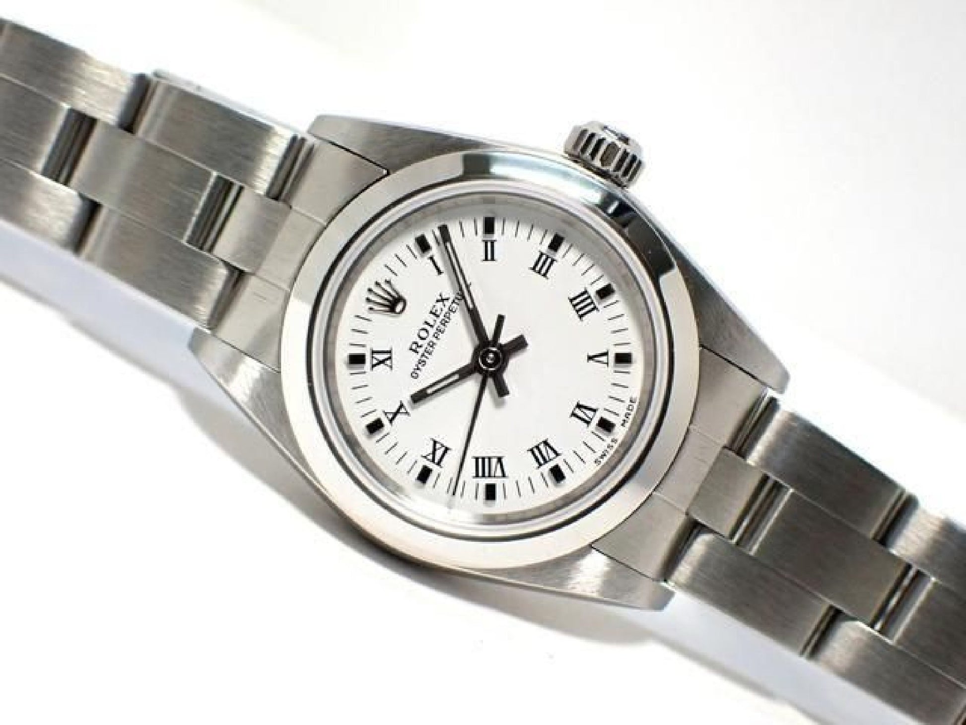 ROLEX Oyster PERPETUAL white Print Roman 76080 K series '02 Mens 192786827 hannari-shop