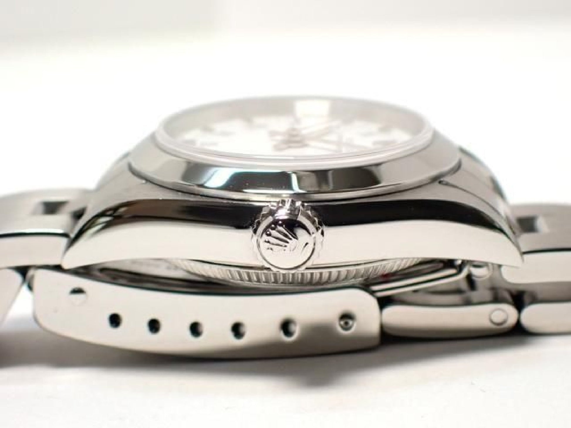 ROLEX Oyster PERPETUAL white Print Roman 76080 K series '02 Mens 192786827 hannari-shop