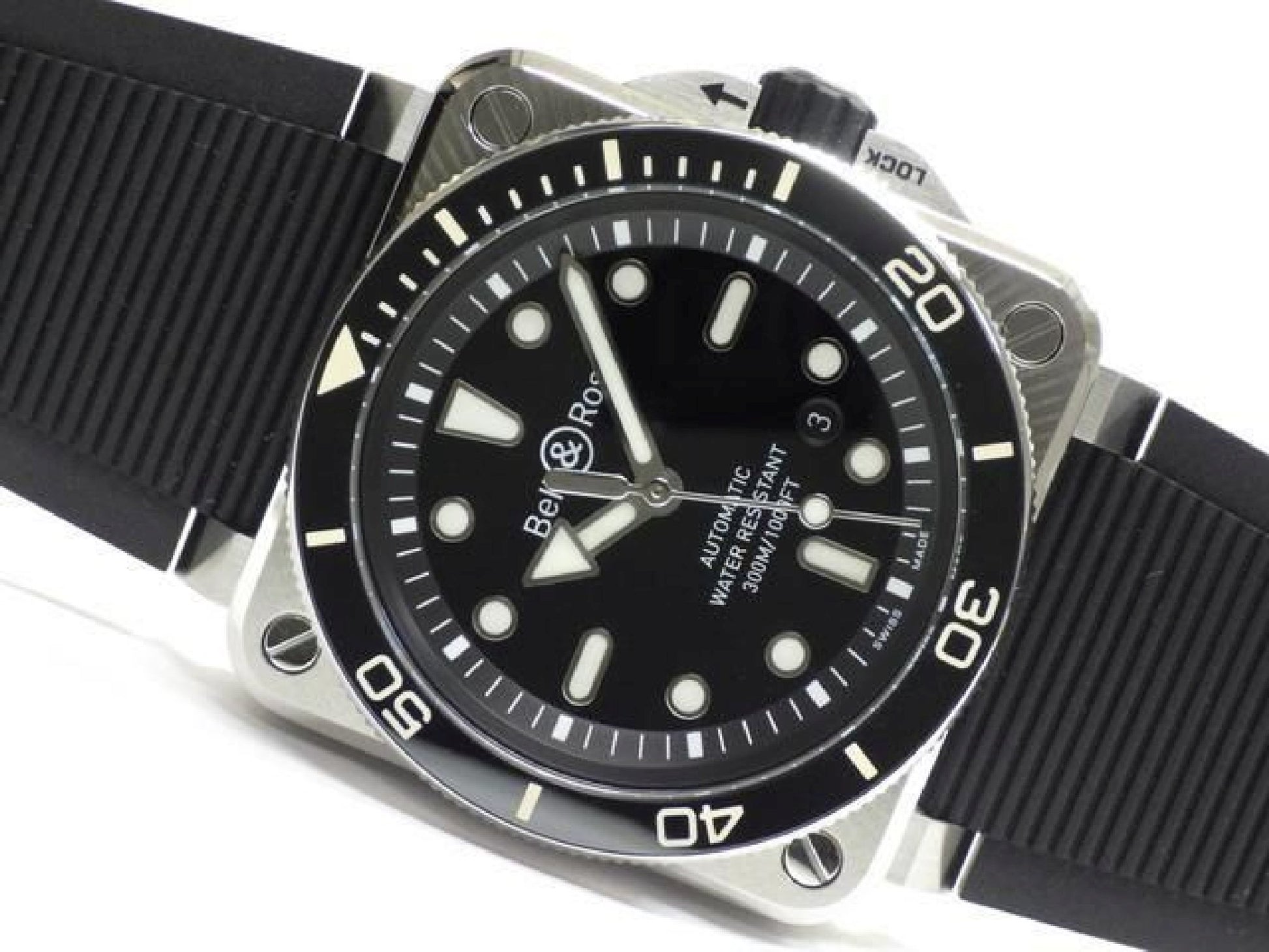 BELL & ROSS BR03 DIVER black steel 42 MM BR03A-D-BL-ST/SRB Mens 192874791 hannari-shop