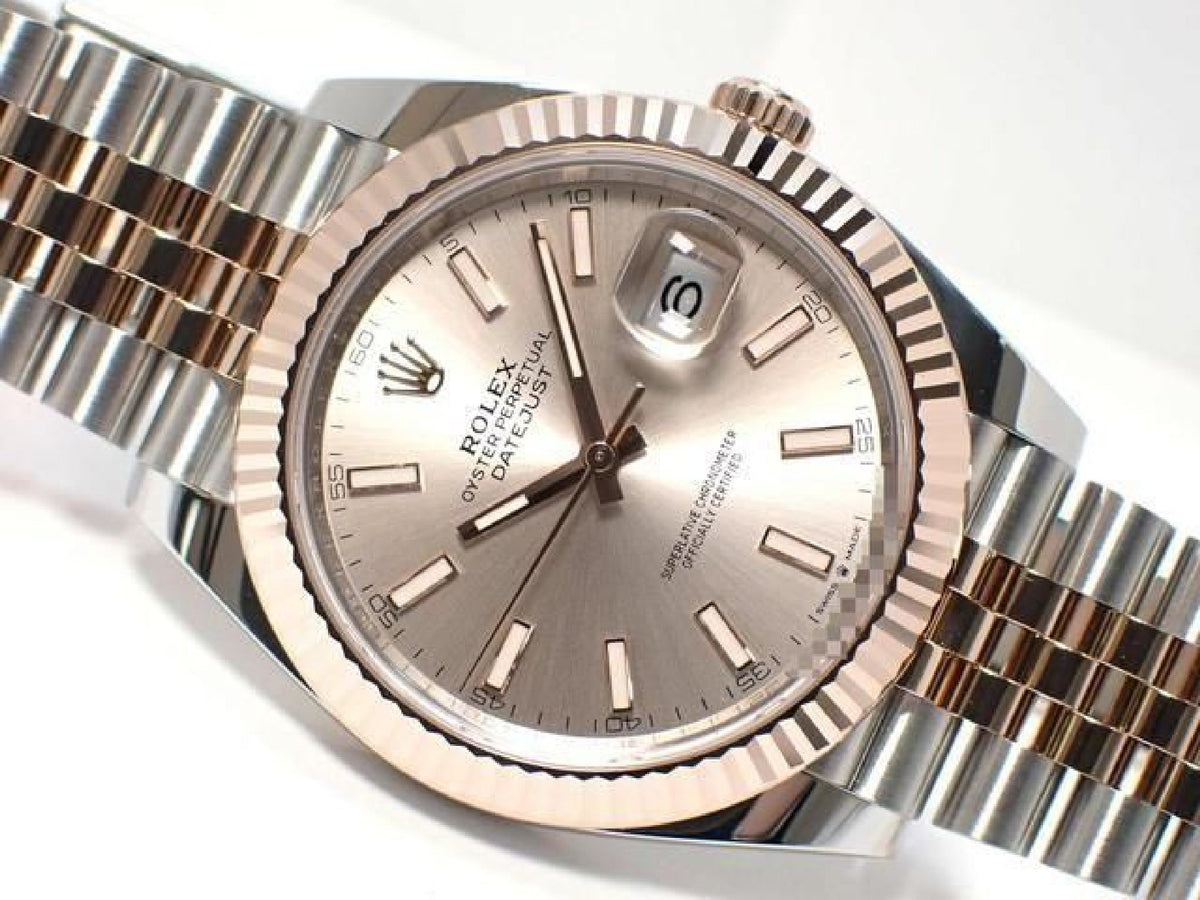 ROLEX Datejust 41 SS x Everose Gold combination Sundust Dial 126331 Mens 192921054 hannari-shop