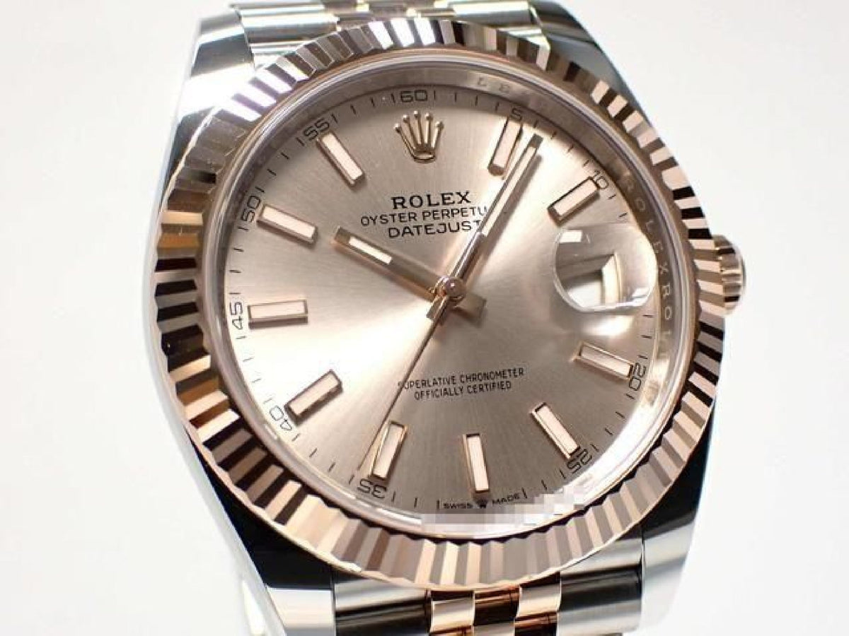 ROLEX Datejust 41 SS x Everose Gold combination Sundust Dial 126331 Mens 192921054 hannari-shop