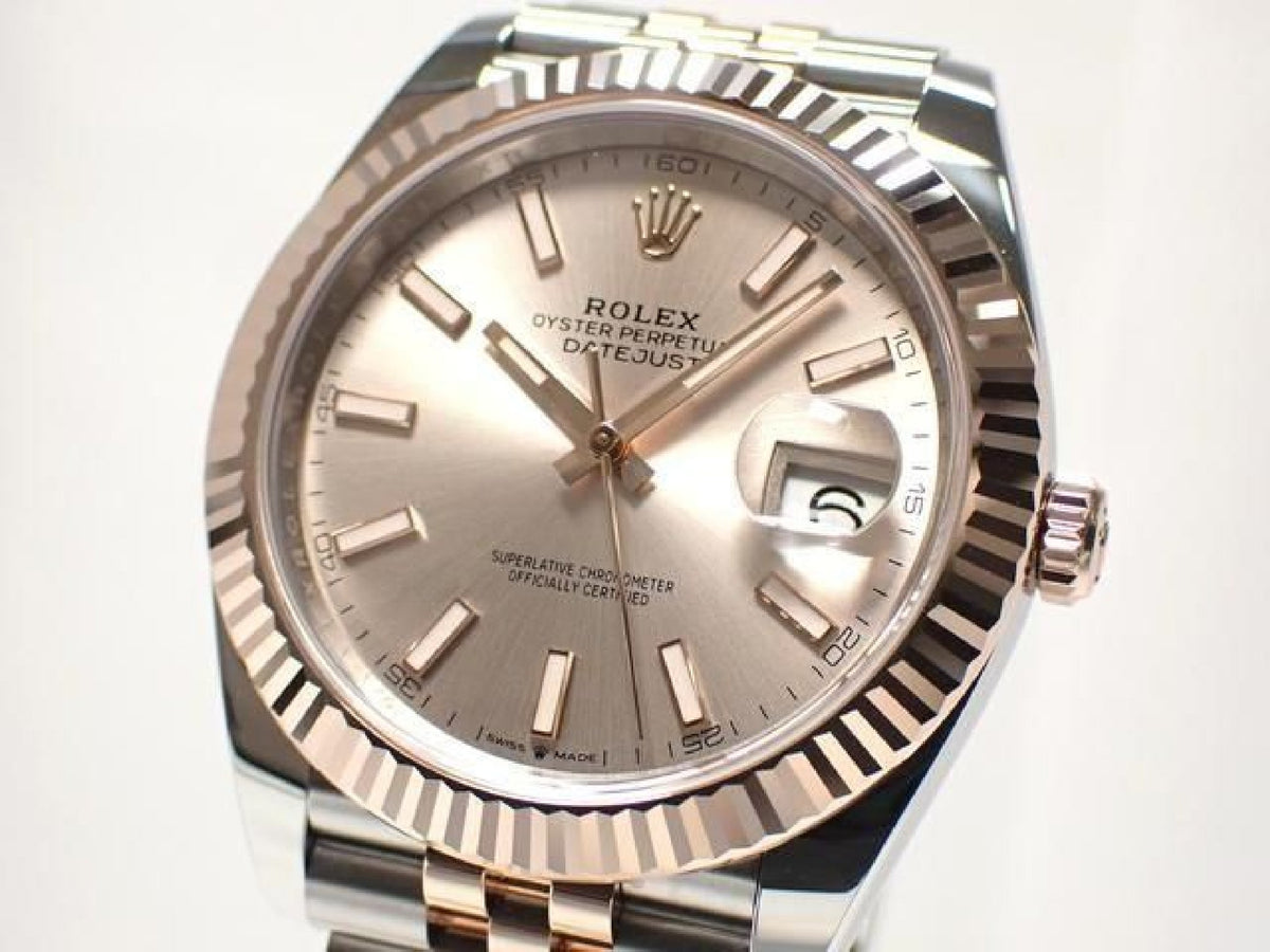 ROLEX Datejust 41 SS x Everose Gold combination Sundust Dial 126331 Mens 192921054 hannari-shop