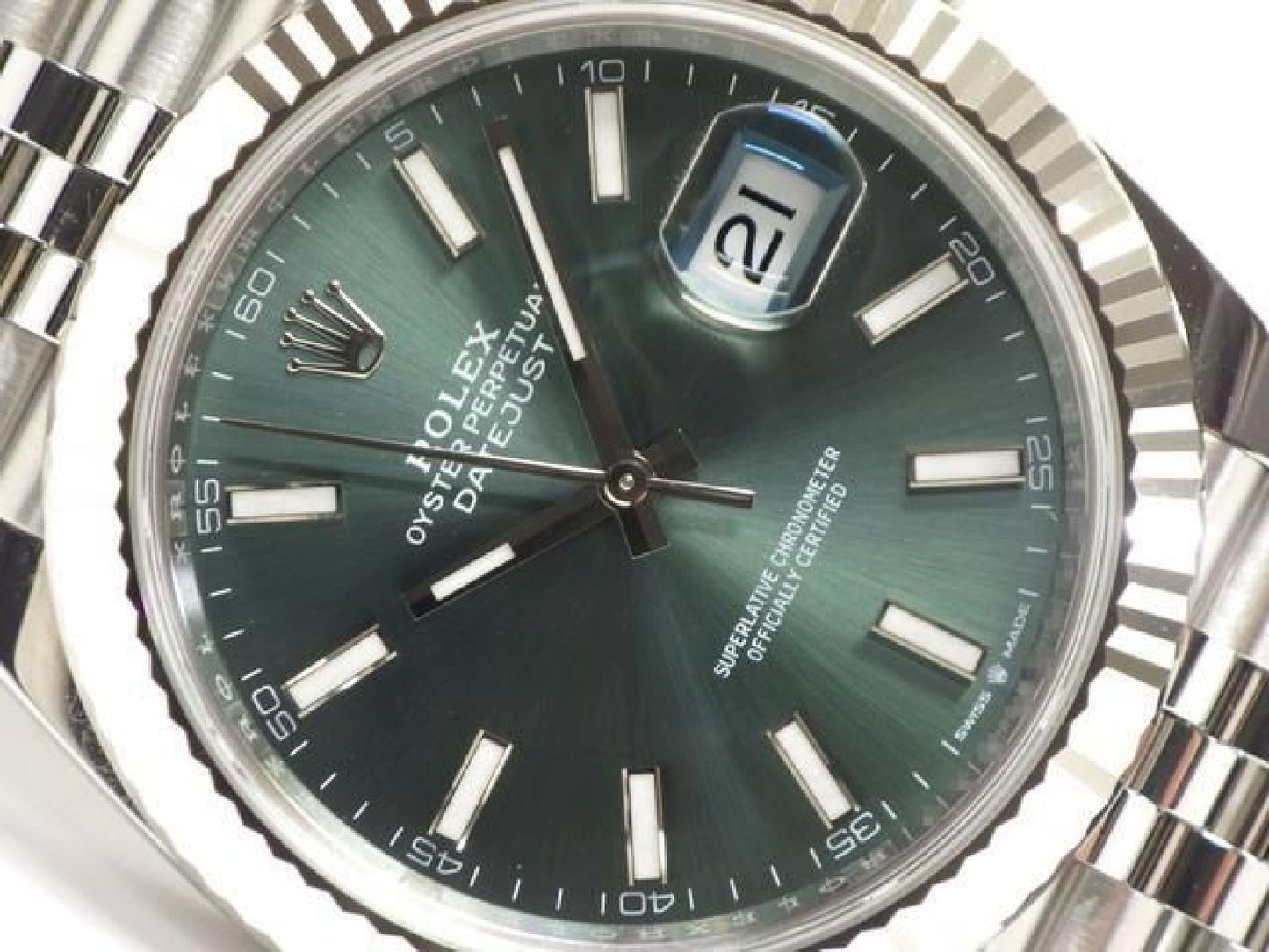 ROLEX Datejust 41 mint-green Jubilee Bracelet Ref.126334 Mens 192987931 hannari-shop