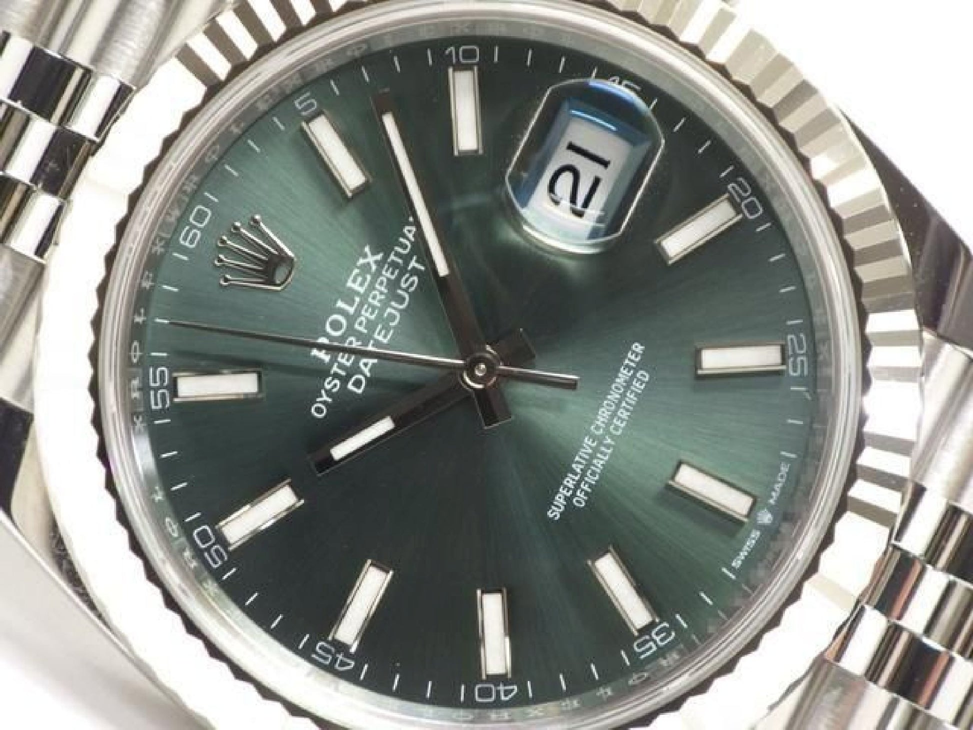 ROLEX Datejust 41 mint-green Jubilee Bracelet Ref.126334 Mens 192987931 hannari-shop