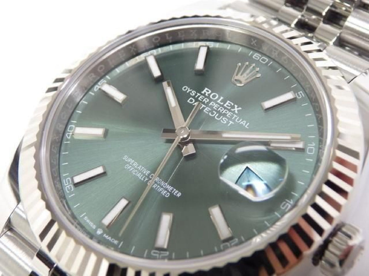 ROLEX Datejust 41 mint-green Jubilee Bracelet Ref.126334 Mens 192987931 hannari-shop