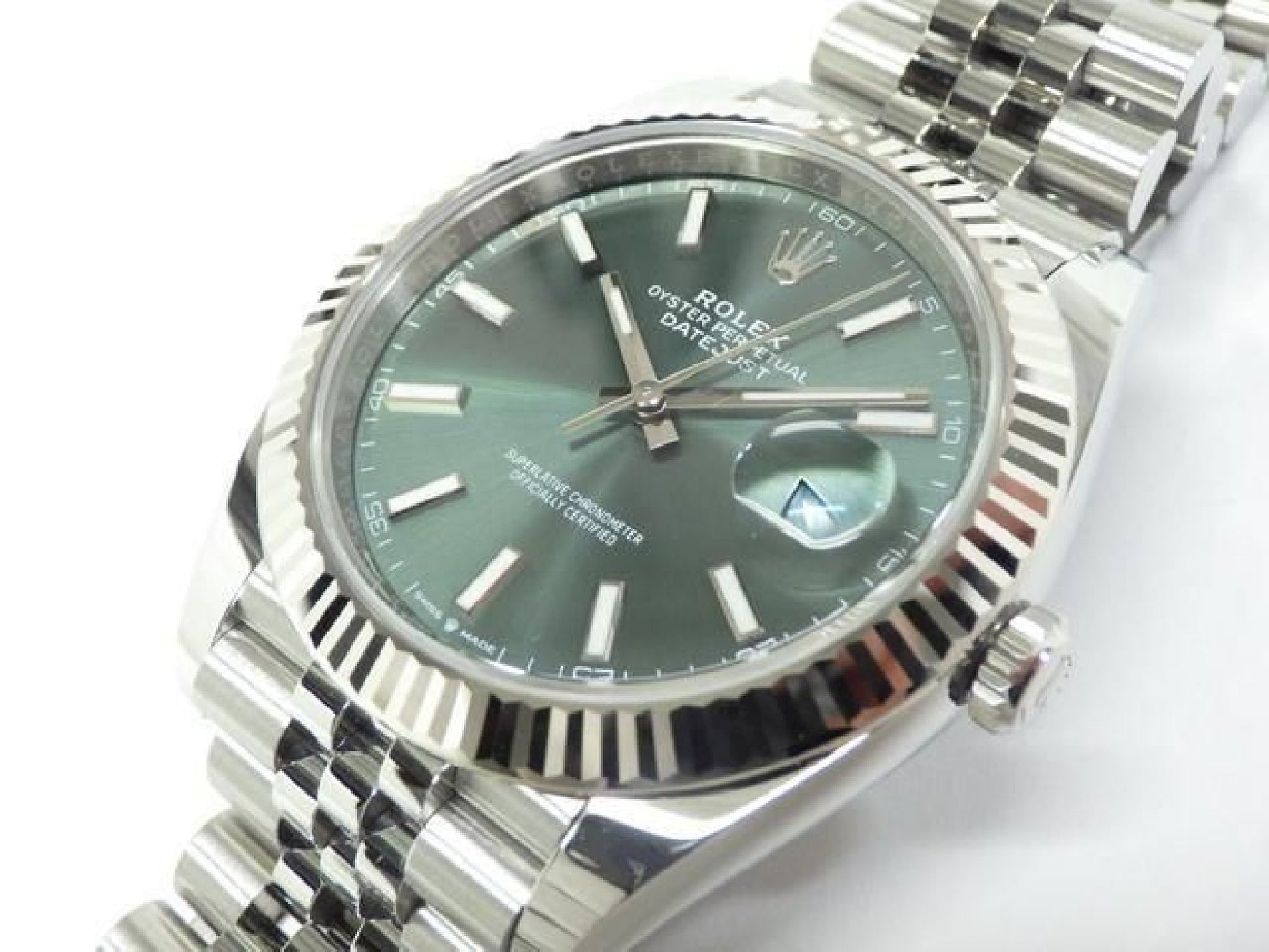 ROLEX Datejust 41 mint-green Jubilee Bracelet Ref.126334 Mens 192987931 hannari-shop