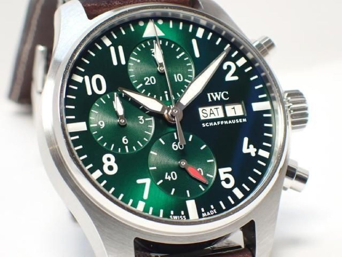 IWC Pilot's watch Chronograph 41 grün IW388103 '21 Herren 193000391 hannari-shop