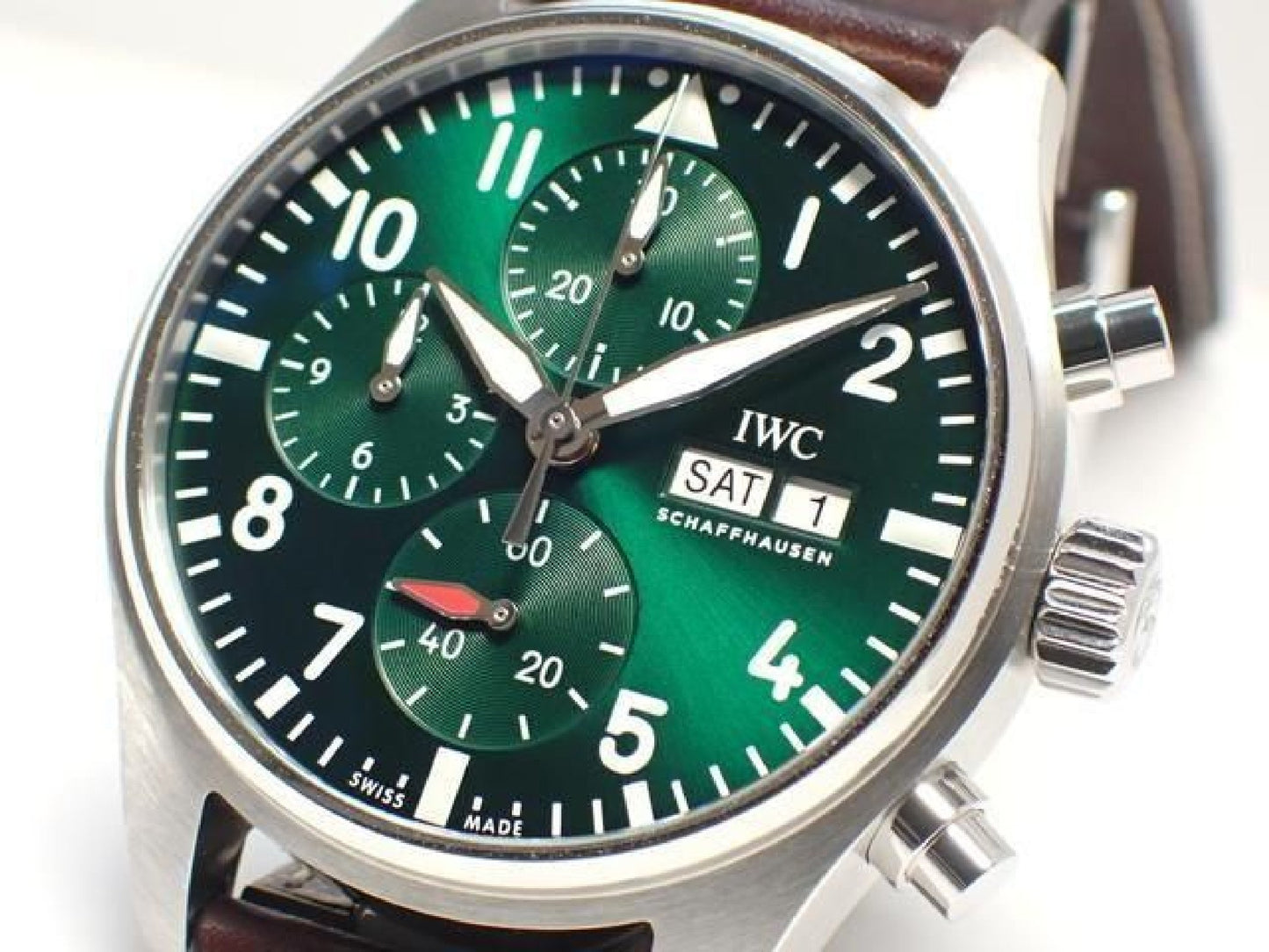 IWC Pilot's watch Chronograph 41 grün IW388103 '21 Herren 193000391 hannari-shop