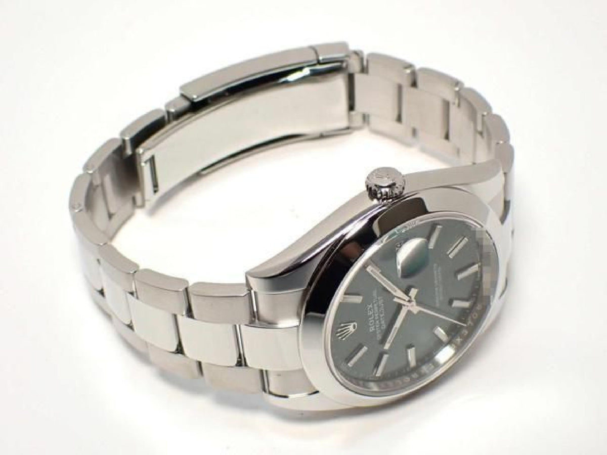 ROLEX Datejust 41 mint-green Oyster Bracelet 126300 '24 Mens 193108026 hannari-shop