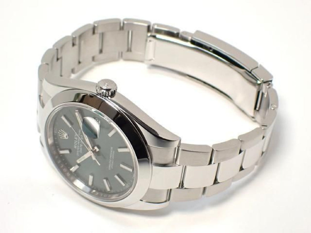 ROLEX Datejust 41 mint-green Oyster Bracelet 126300 '24 Mens 193108026 hannari-shop