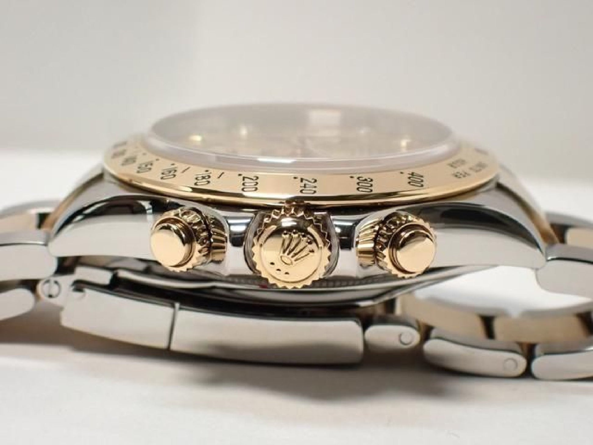 ROLEX Daytona SS &18KYG 8P diamond Ref.116523G Y series '03 Mens 193128735 hannari-shop