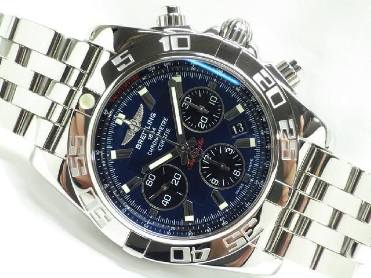 BREITLING Chrono Mat44 blau A011C89PA Japan Echtes Herrenmodell 193183946 hannari-shop