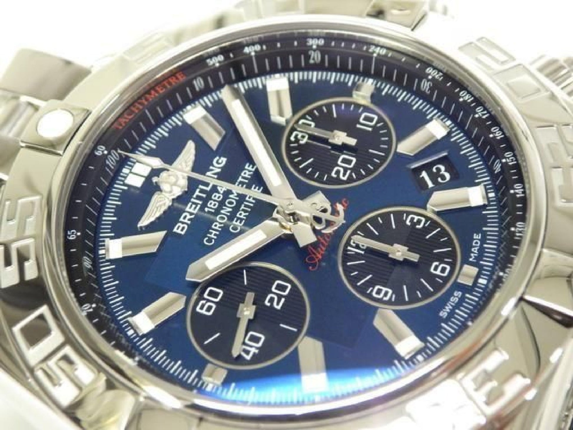 BREITLING Chrono Mat44 blau A011C89PA Japan Echtes Herrenmodell 193183946 hannari-shop