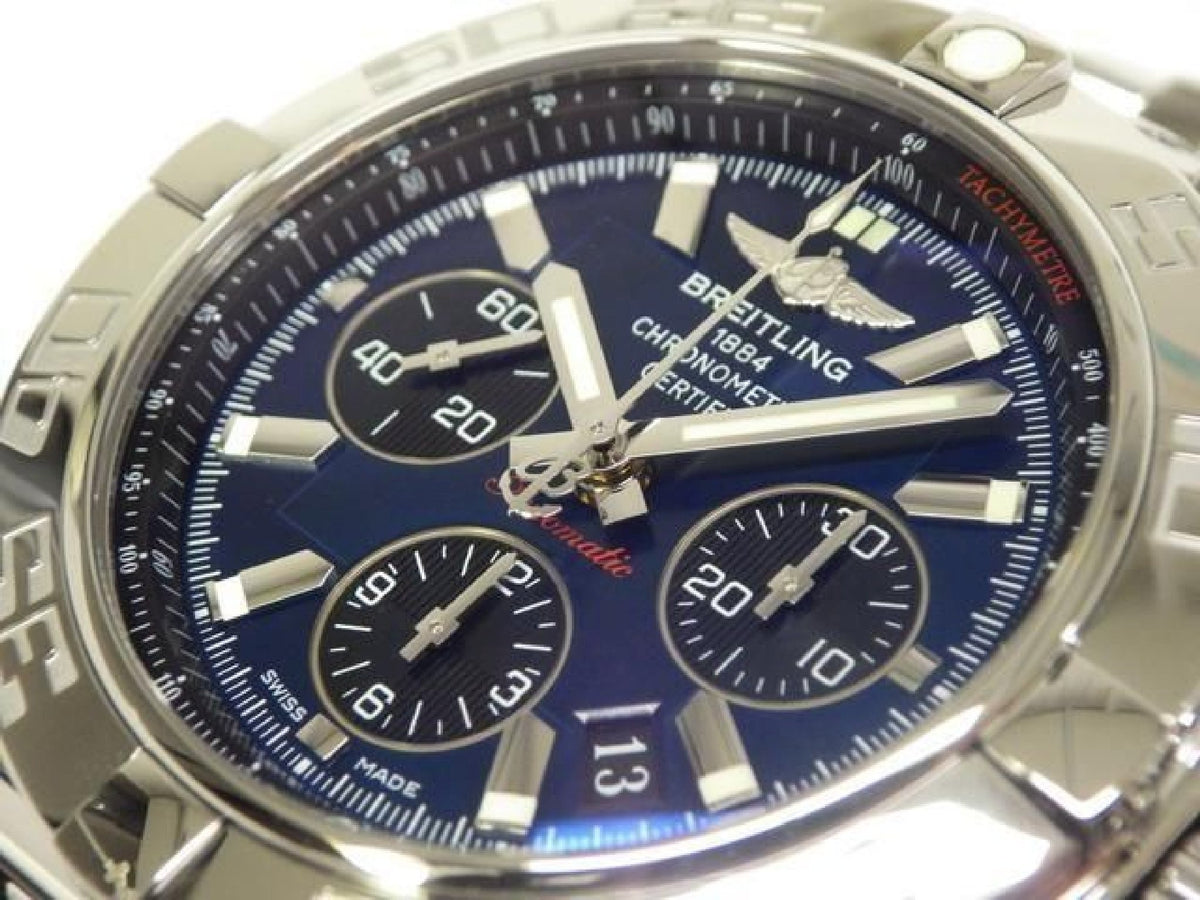BREITLING Chrono Mat44 blau A011C89PA Japan Echtes Herrenmodell 193183946 hannari-shop