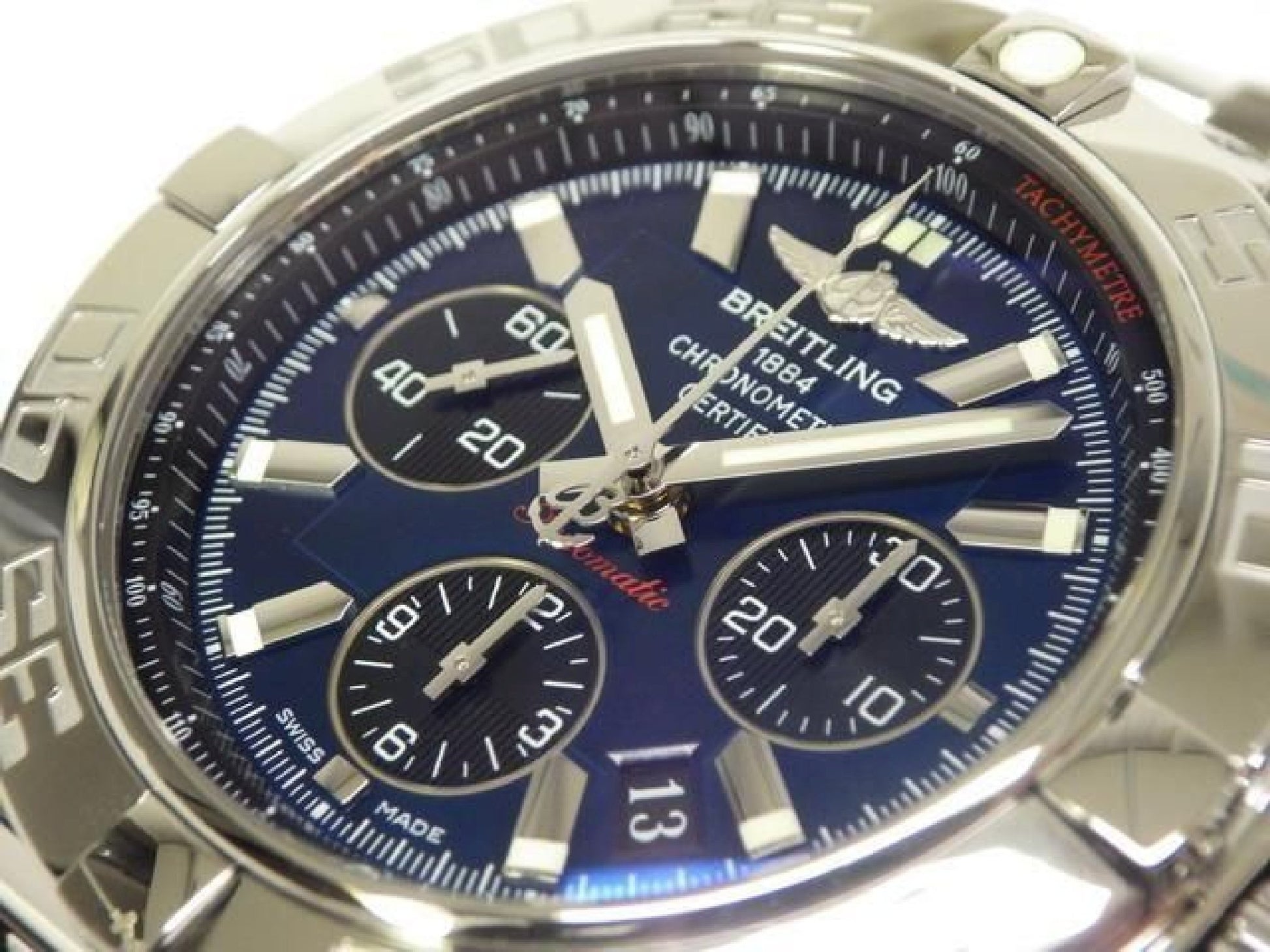 BREITLING Chrono Mat44 blau A011C89PA Japan Echtes Herrenmodell 193183946 hannari-shop