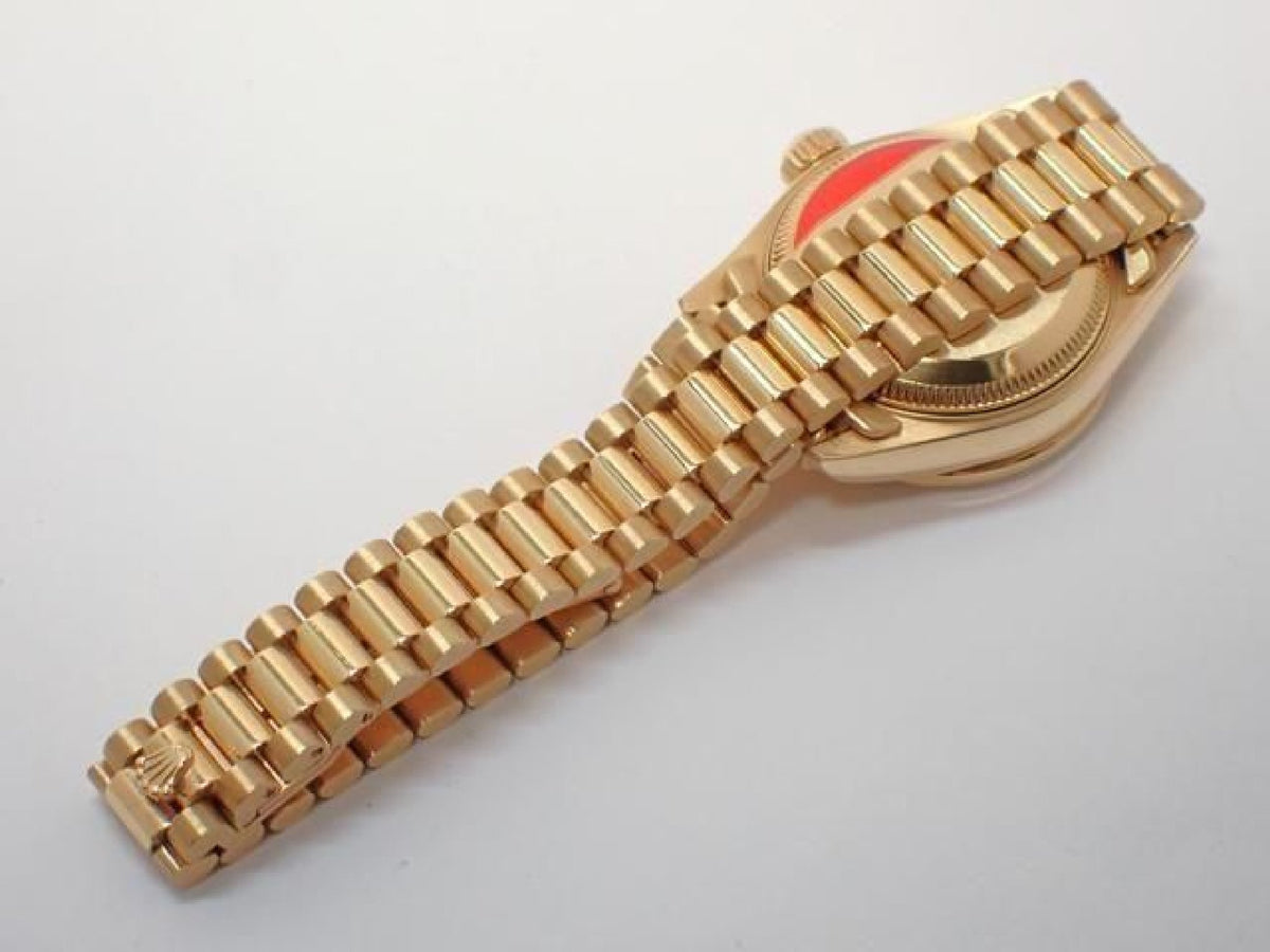 ROLEX Datejust champagne 10P diamond bezel diamond 18KYG President Bracelet A series Mens 193199743 hannari-shop
