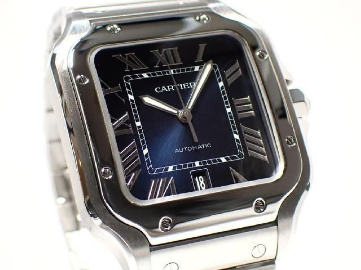 CARTIER Santos de  LM blau WSSA0030 '24 Damen 193238805 hannari-shop