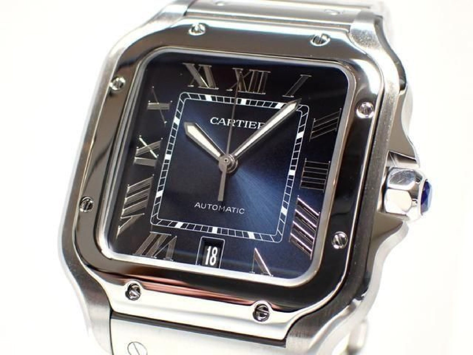 CARTIER Santos de  LM blau WSSA0030 '24 Damen 193238805 hannari-shop