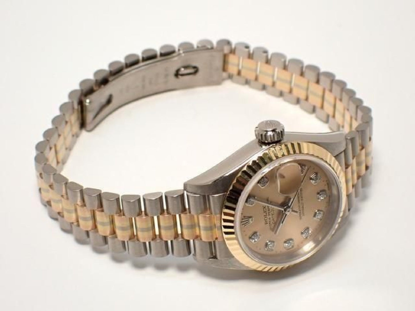 ROLEX Datejust Tridor 18KWG/ President Bracelet champagne Dial10P diamond index '98 Mens 193284152 hannari-shop