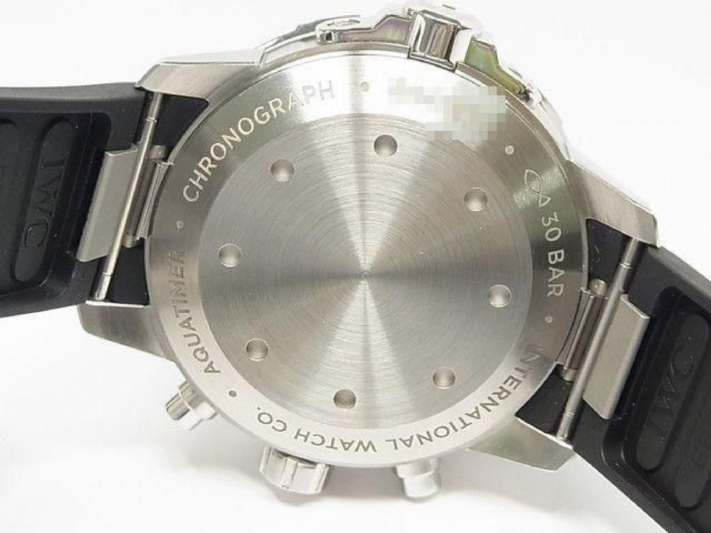 IWC Aquatimer Chronograph schwarz IW376803 echtes Armband Herren 193350077 hannari-shop