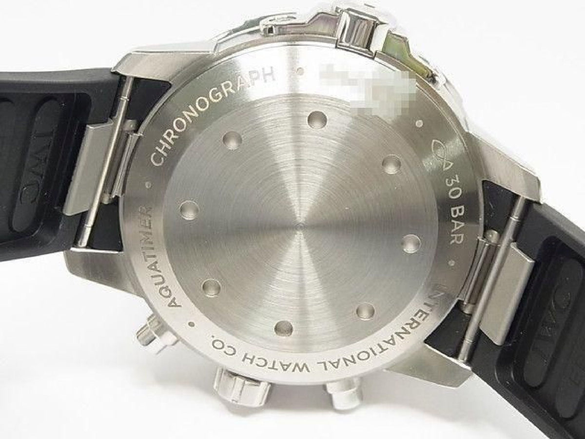 IWC Aquatimer Chronograph schwarz IW376803 echtes Armband Herren 193350077 hannari-shop