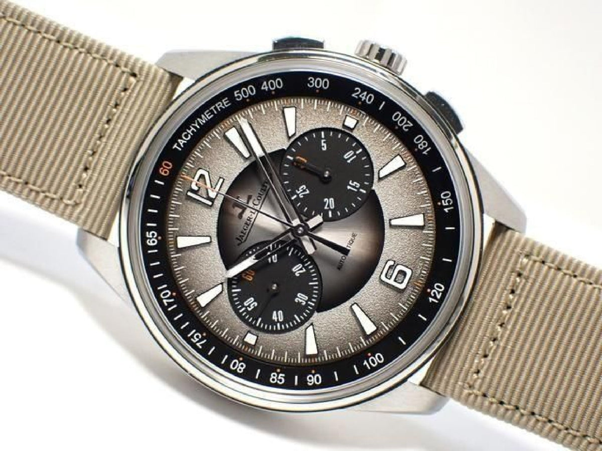 JAEGER LECOULTRE Polaris Chronograph gray Genuine goods SS Bracelet '23 Mens 193358909 hannari-shop