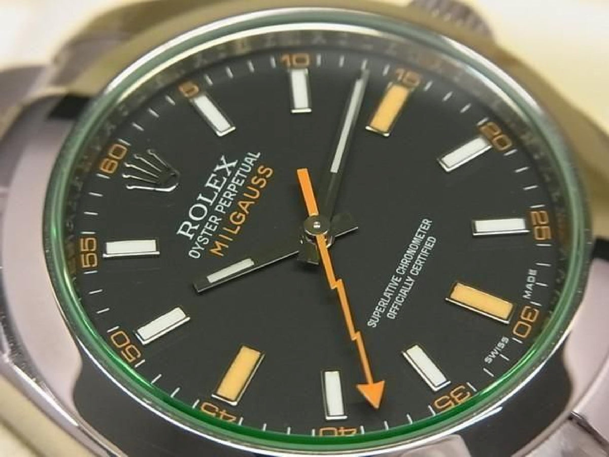ROLEX Milgauss  black 116400GV V series protective seal unused Mens 193493885 hannari-shop