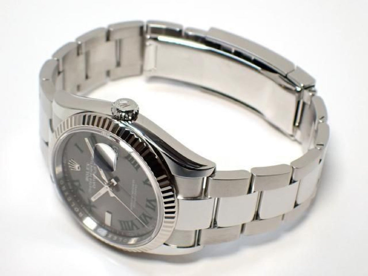ROLEX Datejust 36 gray green Roman 126234 '24 Mens 193599029 hannari-shop