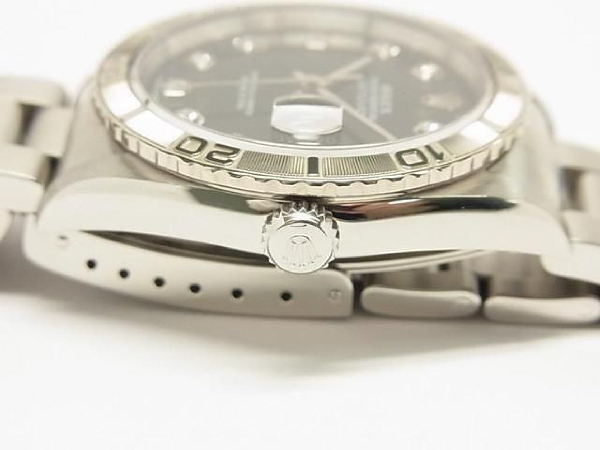 ROLEX Datejust Thunderbird black 10P diamond 16264 Y series Mens 193617499 hannari-shop