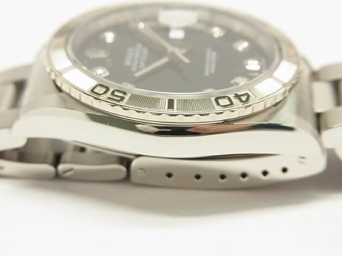 ROLEX Datejust Thunderbird black 10P diamond 16264 Y series Mens 193617499 hannari-shop