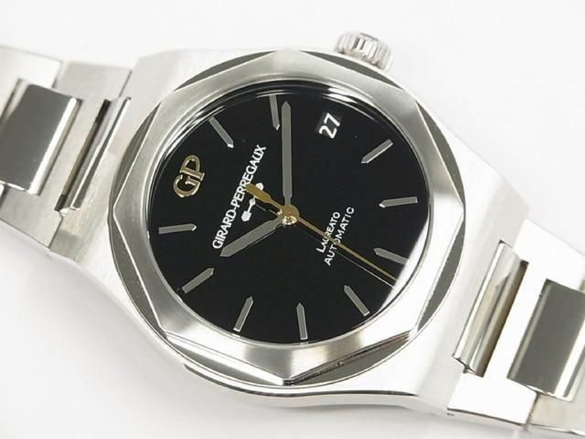 GIRARD PERREGAUX Laureato 42 MM schwarzer Onyx 81010-11-636-11A 188 Los Limited Herren 193800388 hannari-shop