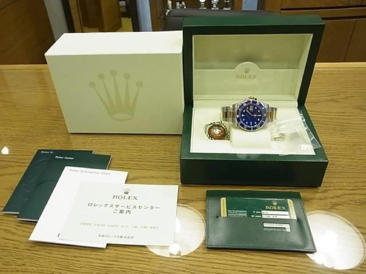 ROLEX Submariner date SS xYG blaues 8P Diamant Ref.116613GLB Herren 193804161 hannari-shop