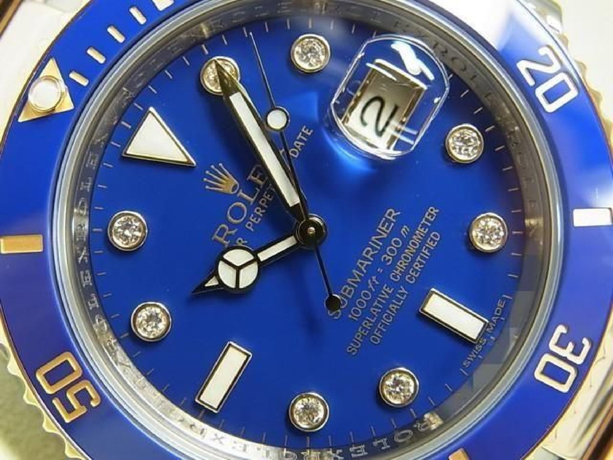 ROLEX Submariner date SS xYG blaues 8P Diamant Ref.116613GLB Herren 193804161 hannari-shop