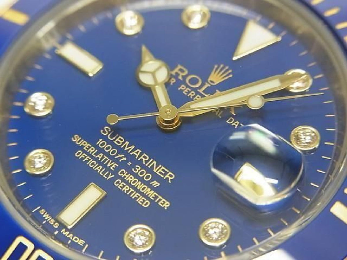 ROLEX Submariner date SS xYG blaues 8P Diamant Ref.116613GLB Herren 193804161 hannari-shop