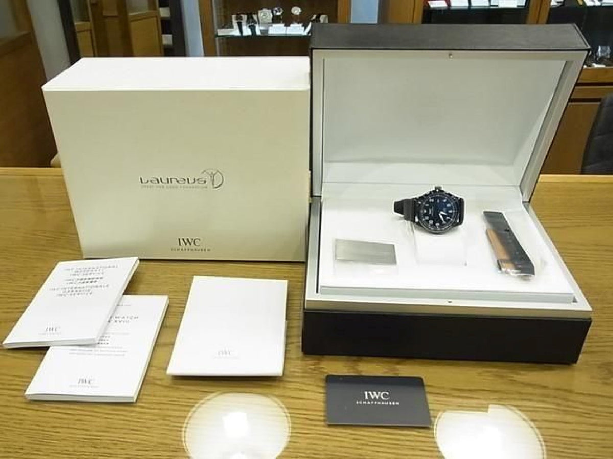 IWC mark18 Laureus blaues Zifferblatt 1500 Los Limitiert IW324703 Herren 193815059 hannari-shop