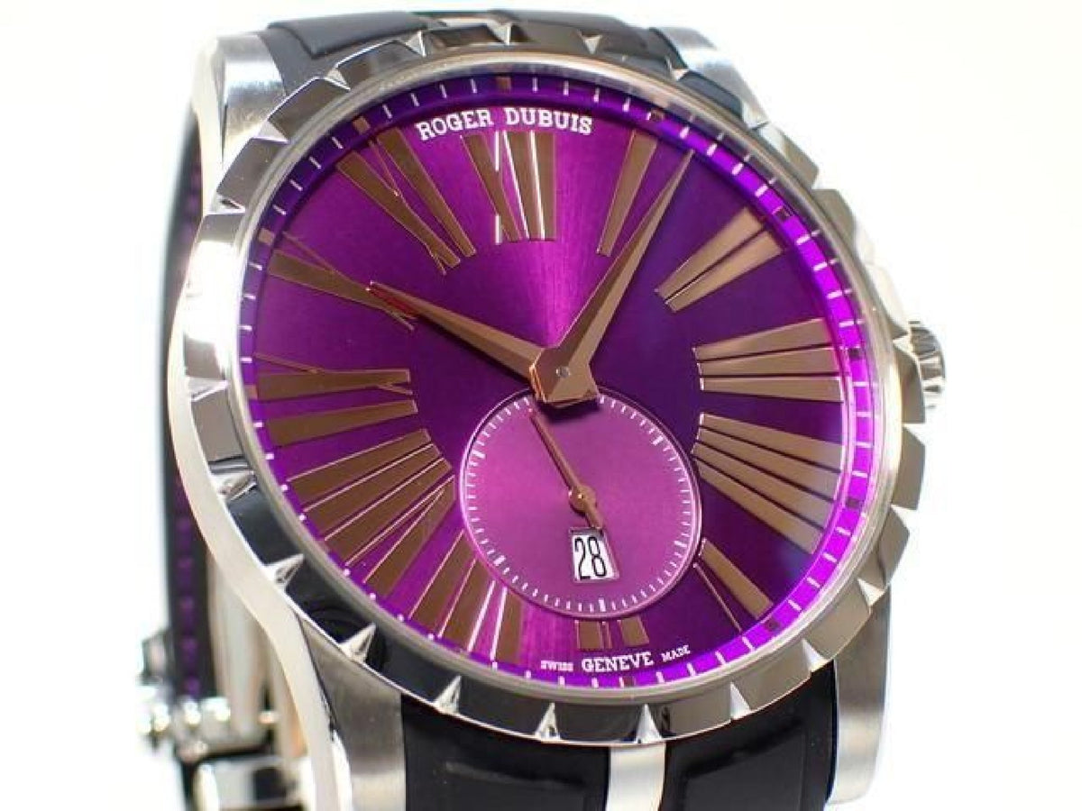 ROGER DUBUIS Excalibur42 SS purple Dial Genuine goods '21 Mens 193833104 hannari-shop